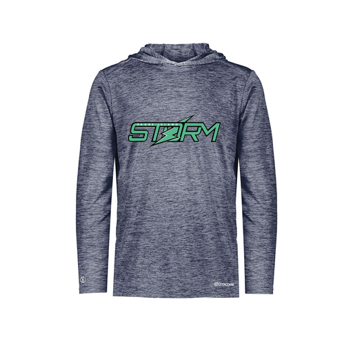 [FOLHCGNV-YS-LOGO1] Decker Youth Charge Hoodie (Youth S, Navy, Logo 1)