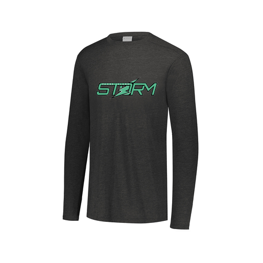 [FTLCUBBK-AXS-LOGO1] Decker Men's Tri-Blend T-Shirt - Long Sleeve (Adult XS, Black, Logo 1)