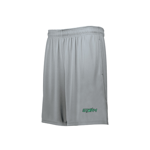 [229511.099.XS-LOGO1] Decker Men's Swift Short (Adult XS, Silver, Logo 1)