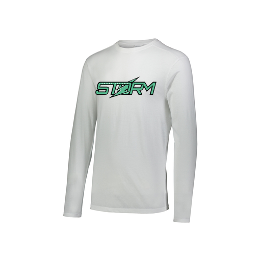 [3076.005.S-LOGO1] Youth LS Ultra-blend T-Shirt (Youth S, White, Logo 1)