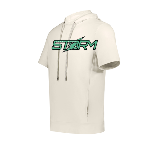 [222605-WHT-YS-LOGO1] YOUTH VENTURA SOFT KNIT SHORT SLEEVE HOODIE (Youth S, White, Logo 1)