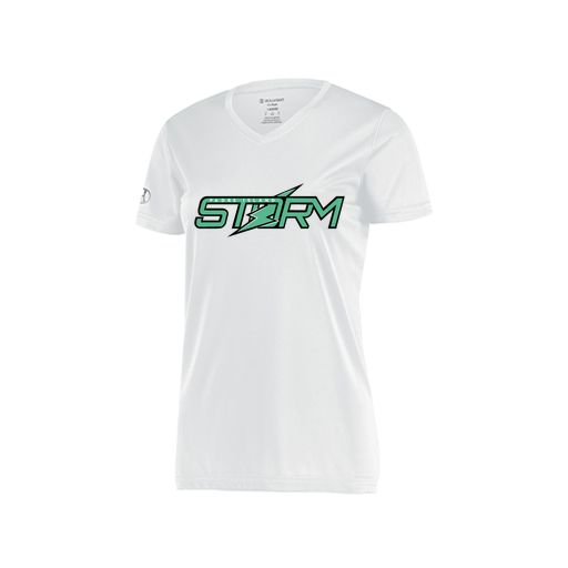 [222820.005.S-LOGO1] Ladies Movement Dri Fit Shirt (Female Adult S, White, Logo 1)