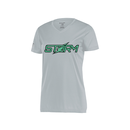 [222820.099.S-LOGO1] Ladies Movement Dri Fit Shirt (Female Adult S, Silver, Logo 1)